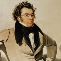 Portrait de Franz Schubert (1797-1828). Aquarelle de Wilhelm August Rieder. 1825