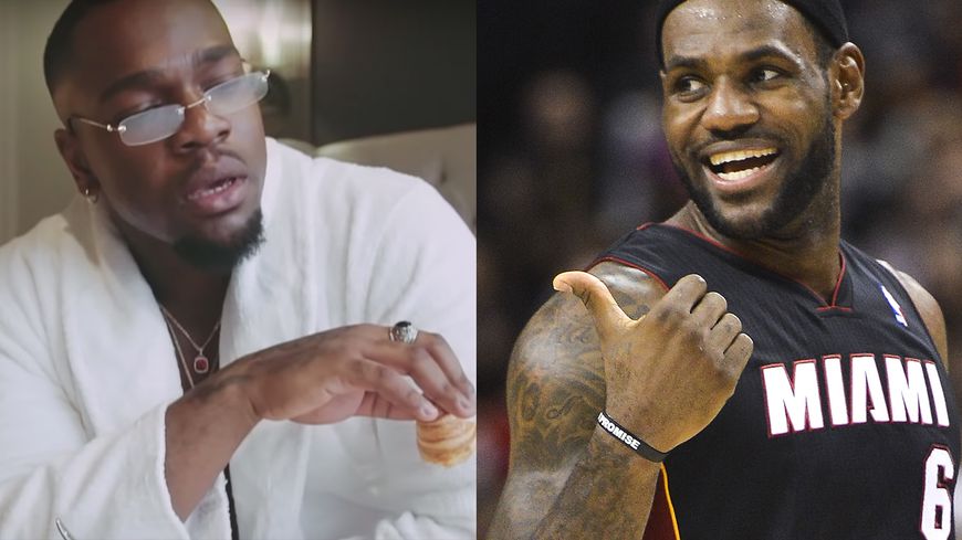 Tayc, capture d'écran "Première Fois" et Lebron James, Miami Heat (Richard Lautens)