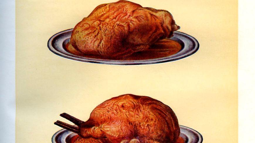 Extrait d'un livre de cuisine de 1861, à la page des volailles.