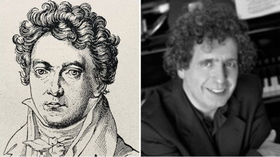 Ludwig van Beethoven, portrait de jeunesse, illustration du 19ème S. ©Gettyimages. Michaël Lévinas ©C. Daguet/éd. Henry Lemoine