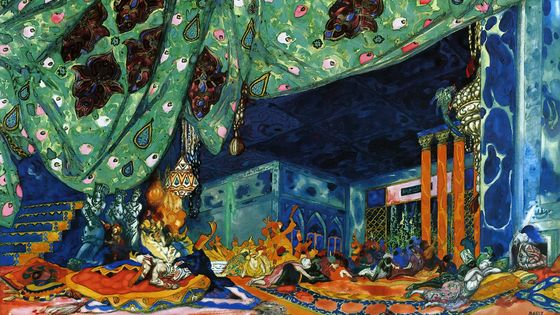 Décor pour Shéhérazade par le peintre et styliste biélorusse Léon Bakst, 1910 ©Getty - Photo by Universal History Archive/Universal Images Group/Getty Images