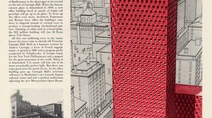 Projet de remplacement du Carnegie Hall / The Life magazine septembre 1957