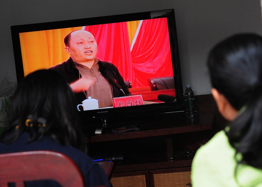 Le “faucon” nommé à la tête du “bureau de la sécurité nationale”, Zheng Yanxiong, l'ex-secrétaire du parti communiste de la préfecture de Shanwei toute proche de Hong Kong au sud-est de la Chine, dans une intervention télévisée le 20 décembre 2011.