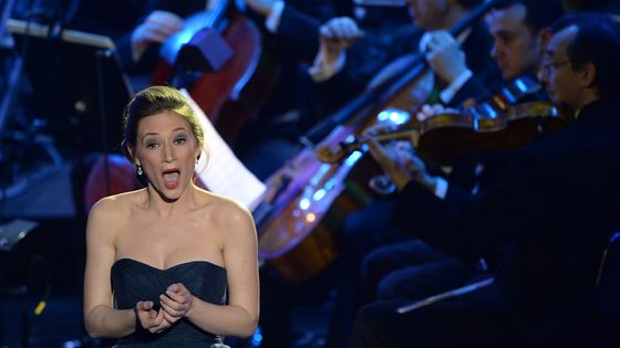 Sabine Devieilhe aux Victoires de la Musique Classique à Aix-en-Provence ©AFP - BORIS HORVAT