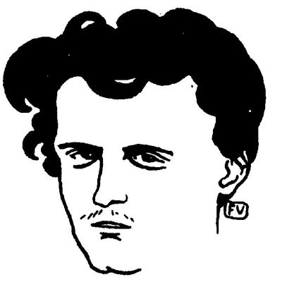 Portrait imaginaire de Lautréamont par Félix Vallotton, paru dans Le Livre des masques de Remy de Gourmont (1898).