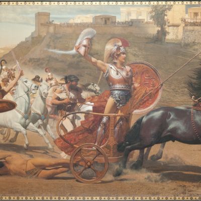 Tableau "Le Triomphe d'Achille", l'une des fresques de l'Achilleion à Corfou (1892).