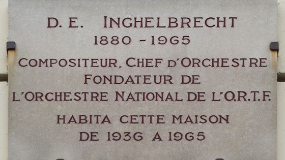 D. E. Inghelbrecht plaque - 2 Place Marcel Aymé, Paris 18 - Monceau