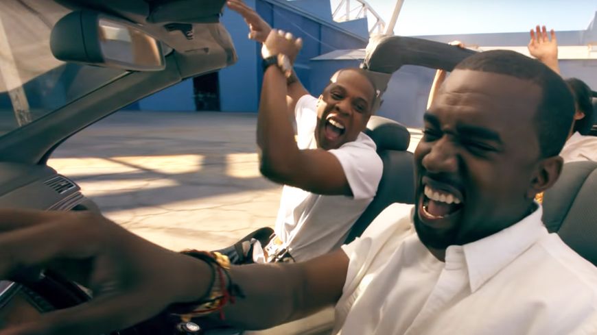 Kanye West et Jay-Z dans le clip "Otis" - (Capture YouTube)