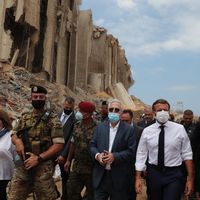 Emmanuel Macron ce jeudi à Beyrouth.
