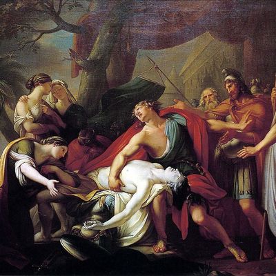 Achille se lamentant sur le corps de Patrocle (Galerie nationale d'Écosse, huile sur toile)