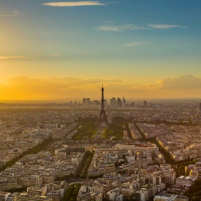 Coucher de soleil, la Tour Eiffel.