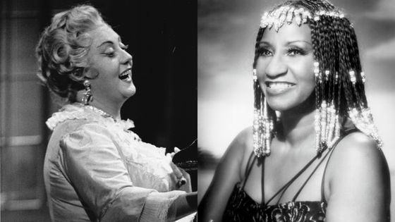 (1) Régine Crespin dans « le Chevalier à la Rose » au festival de Glyndebourne / (2) Celia Cruz ©Getty - (1) Hulton-Deutsch Collection / Corbis - (2) Michael Ochs Archive