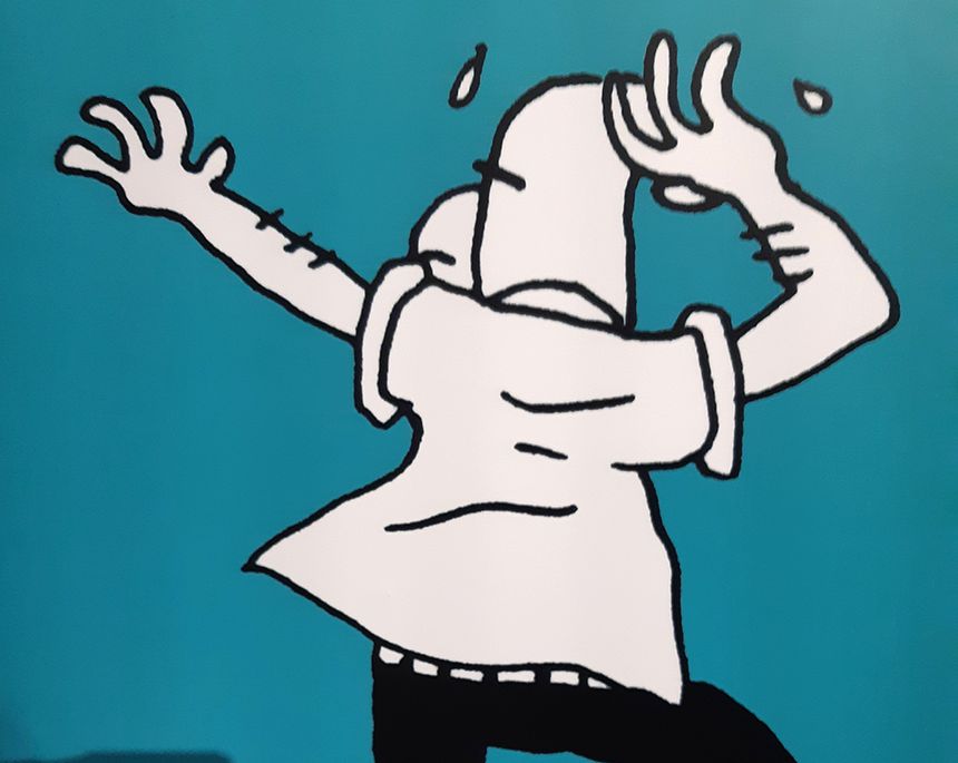 Dans l'exposition Lewis Trondheim à Angoulême