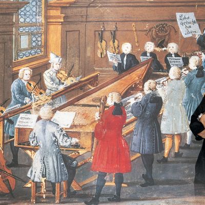 Concert baroque : gouache anonyme (18e S.) Nuremberg Art Museum © De Agostini / Getty | Philippe Venturini © Christophe Abramowitz / RF