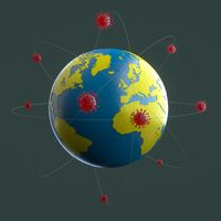 La propagation du virus sur le globe