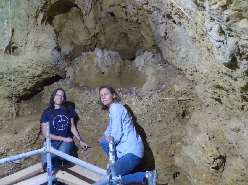 Dans la grotte à Montmaurin (HauteGaronne)