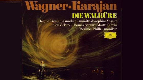 Wagner. Karajan. Die Walküre. Régine Crespin, Gundula Janowitzn Joséphine Veasey, Jon Vickers, Thomas Stewart, Martti Talvela, Berliner Philharmoniker - Deutsche Grammophon