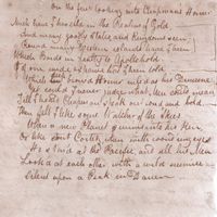Manuscrit original du sonnet de John Keats, "On First Looking into Chapman’s Homer", présenté par William Marx pendent son cours