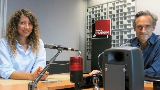 France Musique, studio 361... Cécile Godefroy, historienne de l'art & le producteur Philippe Venturini ©Radio France - Annick Haumier / RF