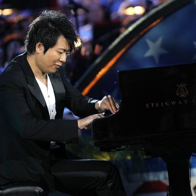 Le pianiste star Lang Lang, jouant au Capitole lors de l'"Independance day", en juillet 2015.