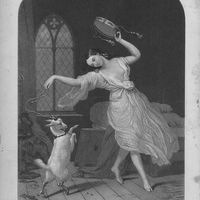 Gravure d'Esmeralda de 'Notre-Dame de Paris' (1831)