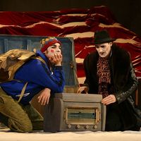 "L'île des esclaves" de Pierre Marivaux mise en scène Irina Brook à l'Atelier Théâtre, avec Lubna Azabal, Alex Descas, Stephanie Lagarde, Sidney Wernicke and Fabio Zenoni (21/01/2005)
