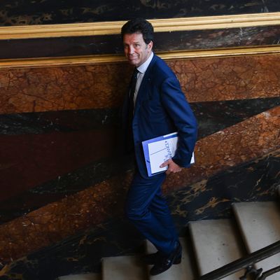 Le président du Medef, Geoffroy Roux de Bézieux, à l'hôtel Matignon en juillet.