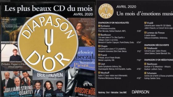 Pochette du CD Diapason d'or d'avril 2020
