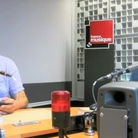 France Musique, studio 361... Fabien Roussel, violoniste et pédagogue & Le producteur Philippe Venturini (g. à d.)
