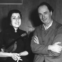 Ida Haendel et Rafaël Kubelik en 1957