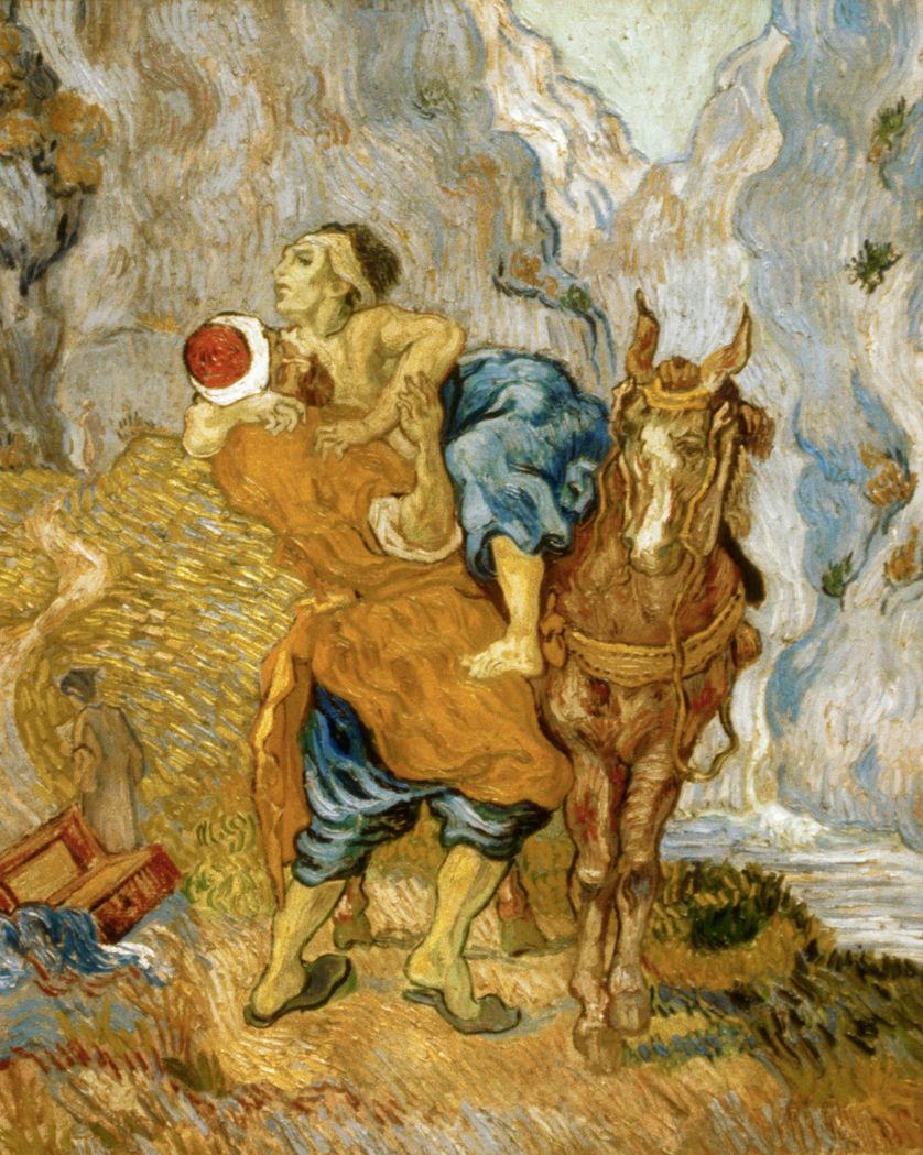 Le Bon Samaritain, d'après Eugène Delacroix, Huile sur toile, 73 x 60 cm, mai 1890. Kröller-Müller Museum, Otterlo (Pays-Bas).