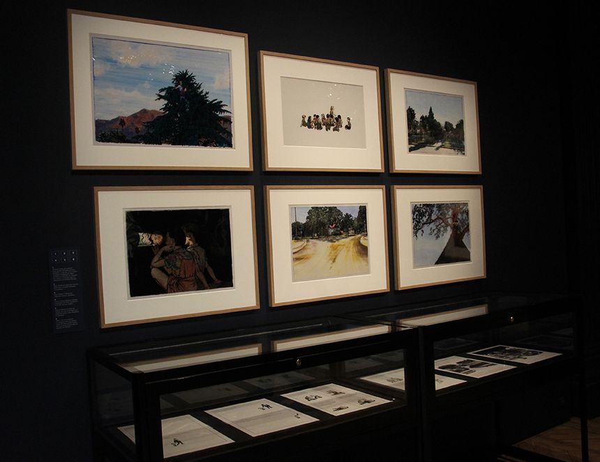 Des originaux sur rhodoïd de "Matha et Alan" d'Emmanuel Guibert dans l'exposition Emmanuel Guibert biographies dessinées à l'Académie des Beaux-Arts à Paris