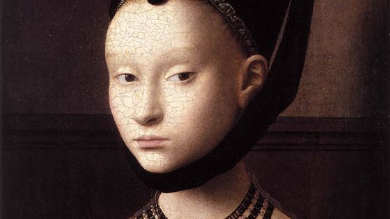 Petrus Christus, Portrait d'une jeune dame, 1470. Huile sur bois, 29 x 22 cm. - Gemäldegalerie, Berlin.