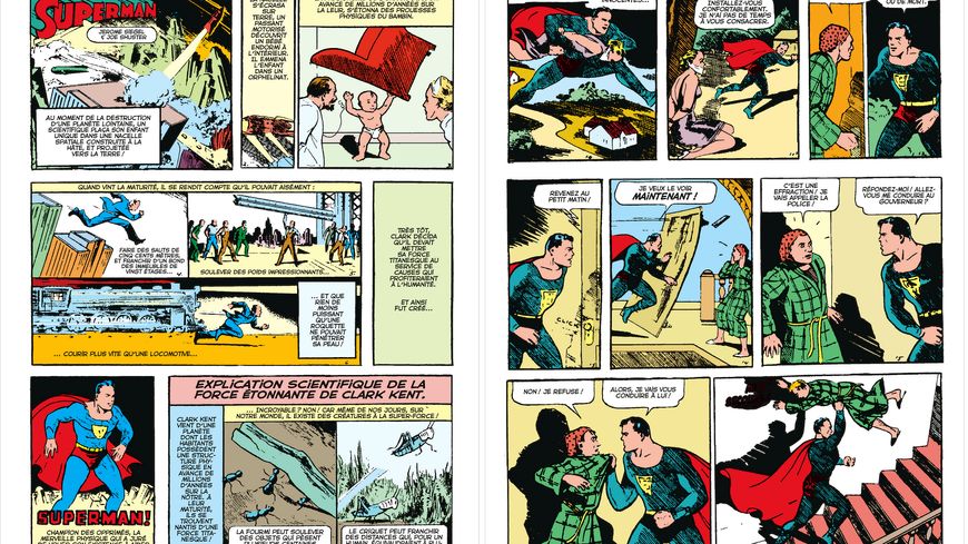 Les débuts de Superman, par Jerry Siegel & Joe Shuster, paru initialement dans Action Comics, n°1-2 de juillet 1938, et reparu dans "Superman, anthologie", aux éditions Urban Comics (2013)