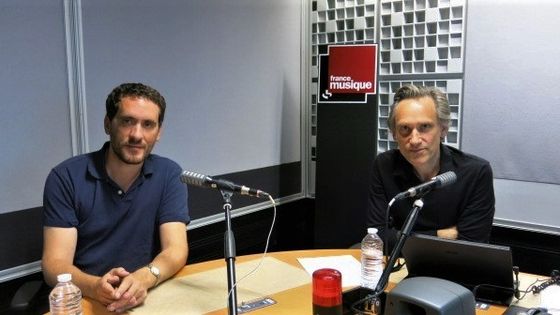 France Musique, studio 361... Le compositeur François Meïmoun & Le producteur Philippe Venturini (g. à d.) ©Radio France - Annick Haumier / RF