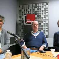 France Musique, studio 361... Mathieu Ferré, Jean-Michel Defaye & Benoît Duteurtre (g. à d.)