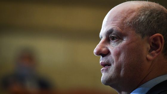 Photo de Jean-Michel Blanquer prise le 22 octobre 2020. Ce jour-là, le ministre de l'Education Nationale déclare sur Europe 1 : « Ce qu’on appelle l’islamo-gauchisme fait des ravages ». ©AFP - ALAIN JOCARD