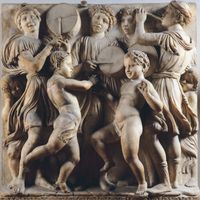 Oeuvre du sculpteur et céramiste florentin Luca della Robbia ( né vers 1399 et mort en février 1482) que l'on peut admirer dans la cathédrale Santa Maria del Fiore à Florence.