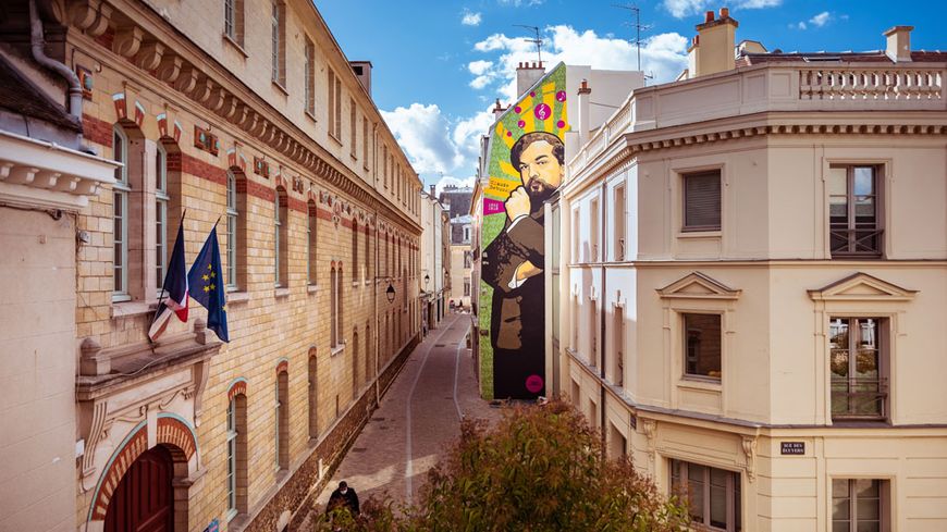 Fresque de Claude Debussy à Saint-Germain-en Laye