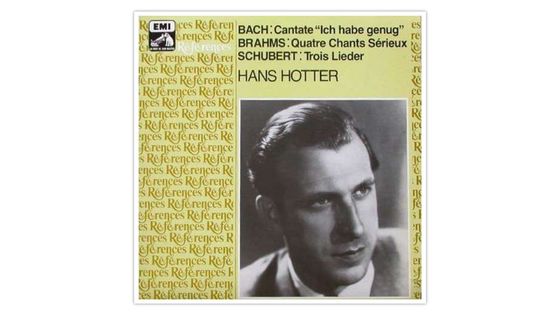 Bach, Brahms et Schuber par Hans Hotter, EMI References