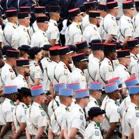 14 juillet 2020, Place de la Concorde, Paris - La ministre des Armées française, Florence Parly a obtenu pour 2020 un budget en hausse de 1,7 milliards d'euros, à 37,5 milliards d'euros.