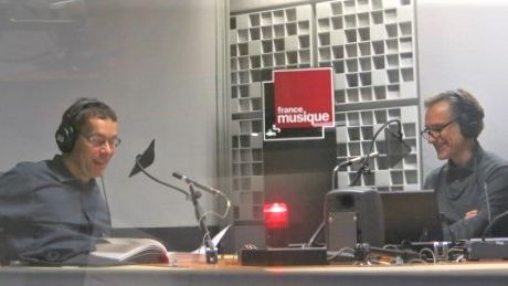 France Musique, studio 361... Avec les producteurs Lionel Esparza & Philippe Venturini (g. à d.)