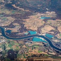 Le Rhin, une frontière naturelle entre la France et l'Allemagne