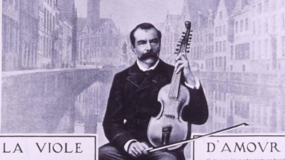 Louis Van Waefelghem : Violoniste et compositeur belge, restaurateur de la viole d'amour. Photo : Mathieu-Deroche (1837-19..) - BnF-Gallica