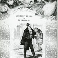 Illustration pour "Le Rouge et le noir" Stendhal"