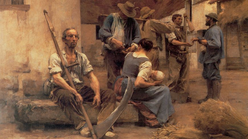 "La Paye des moissonneurs" (1882) de Léon Augustin Lhermitte. Musée d'Orsay.