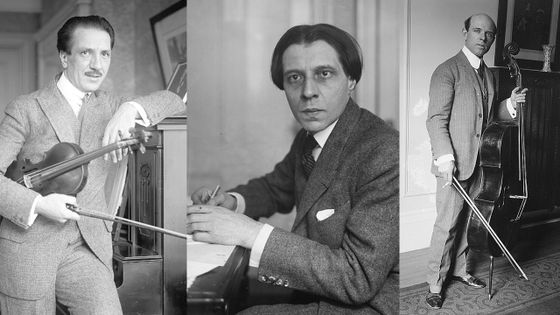 Le violoniste Jacques Thibaud, le pianiste Alfred Cortot et le violoncelliste Pablo Casals ont formé un trio légendaire - United States Library of Congress - Bain News Service via Wikimedia Commons