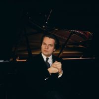 Le pianiste Michel Béroff en 1985