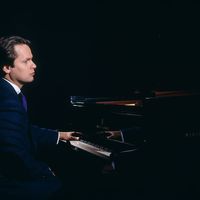 Le pianiste Michel Béroff en 1985
