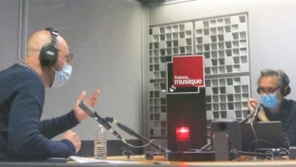 France Musique, studio 361... Thomas Snégaroff & Philippe Venturini (g. à d.)